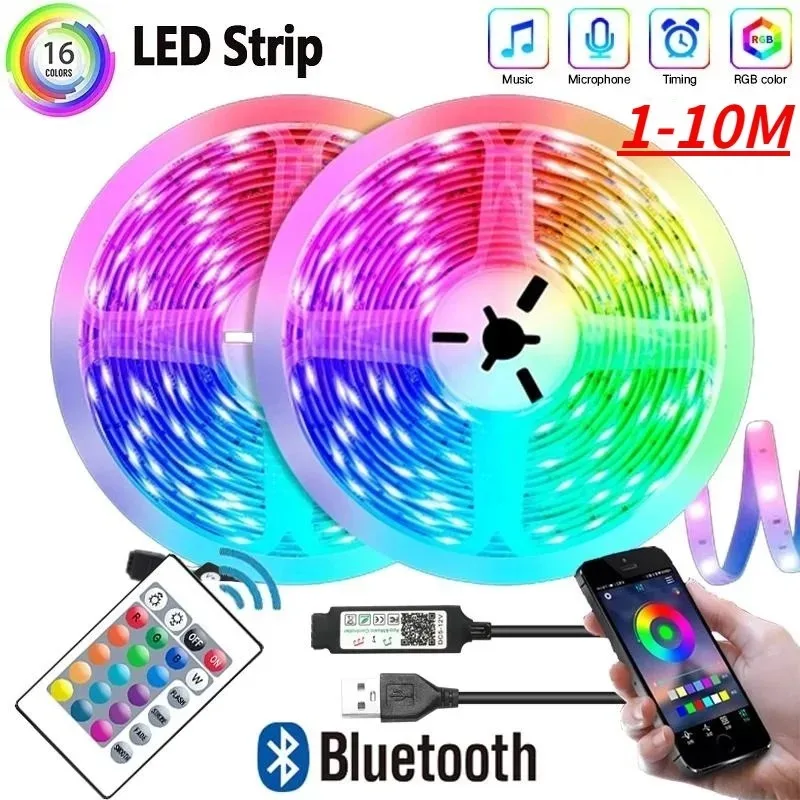 

Светодиодная лента RGB 5050 ,5 В, 1-30 м, 16 миллионов цветов