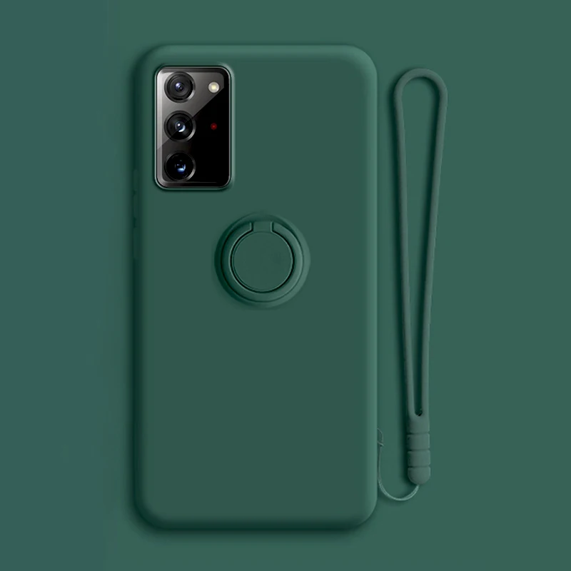 Magnetic Silicone Case For Samsung Galaxy S20 S21 Fe S22 Ultra Plus A52 A53 A12 S10 S9 S8 S Note 20 10 S10E 5G Cover Ring Holder