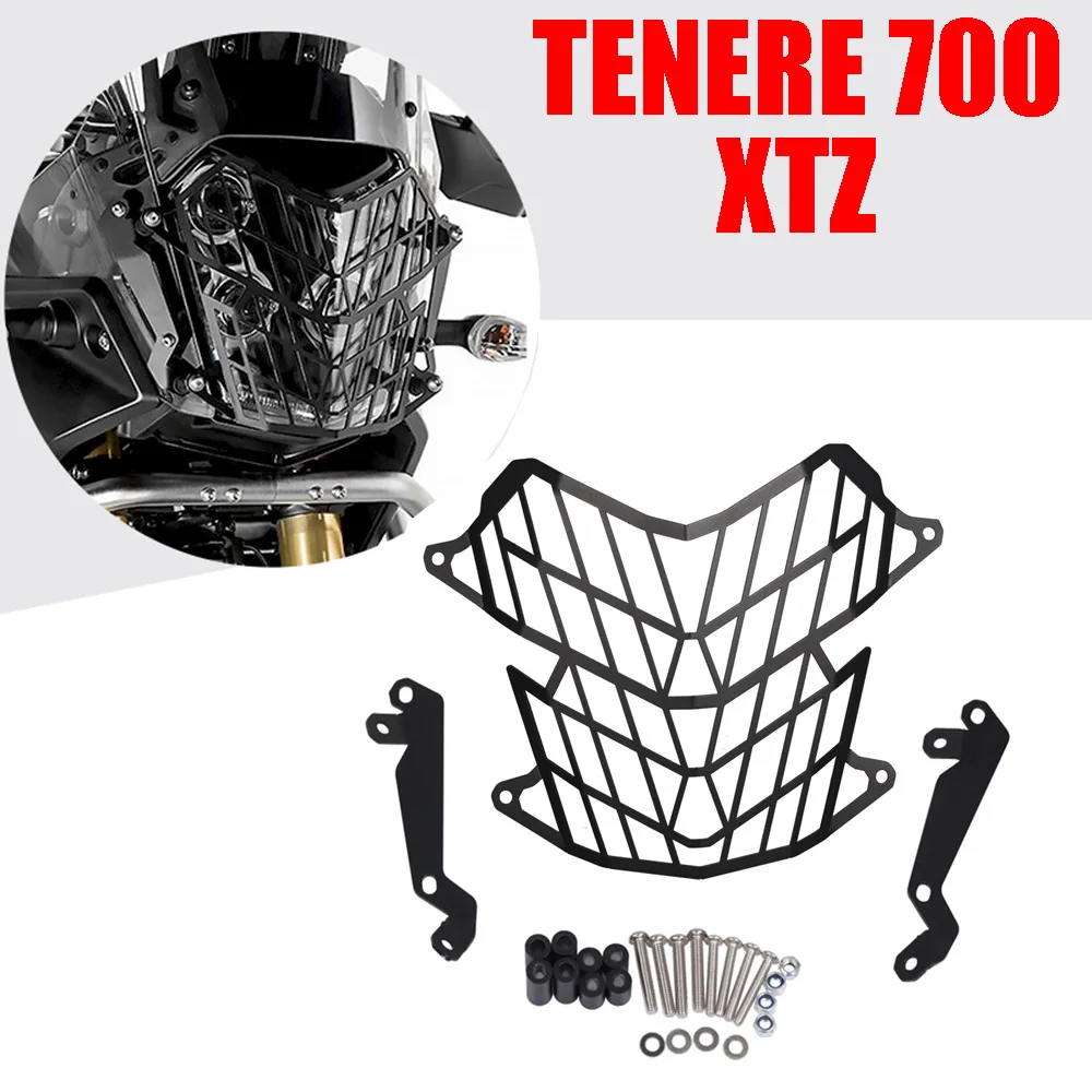 

​For YAMAHA Tenere700 Motorcycle Headlight Head Light Guard Protector Cover Protection Grill TENERE 700 XT700Z 2019-2024