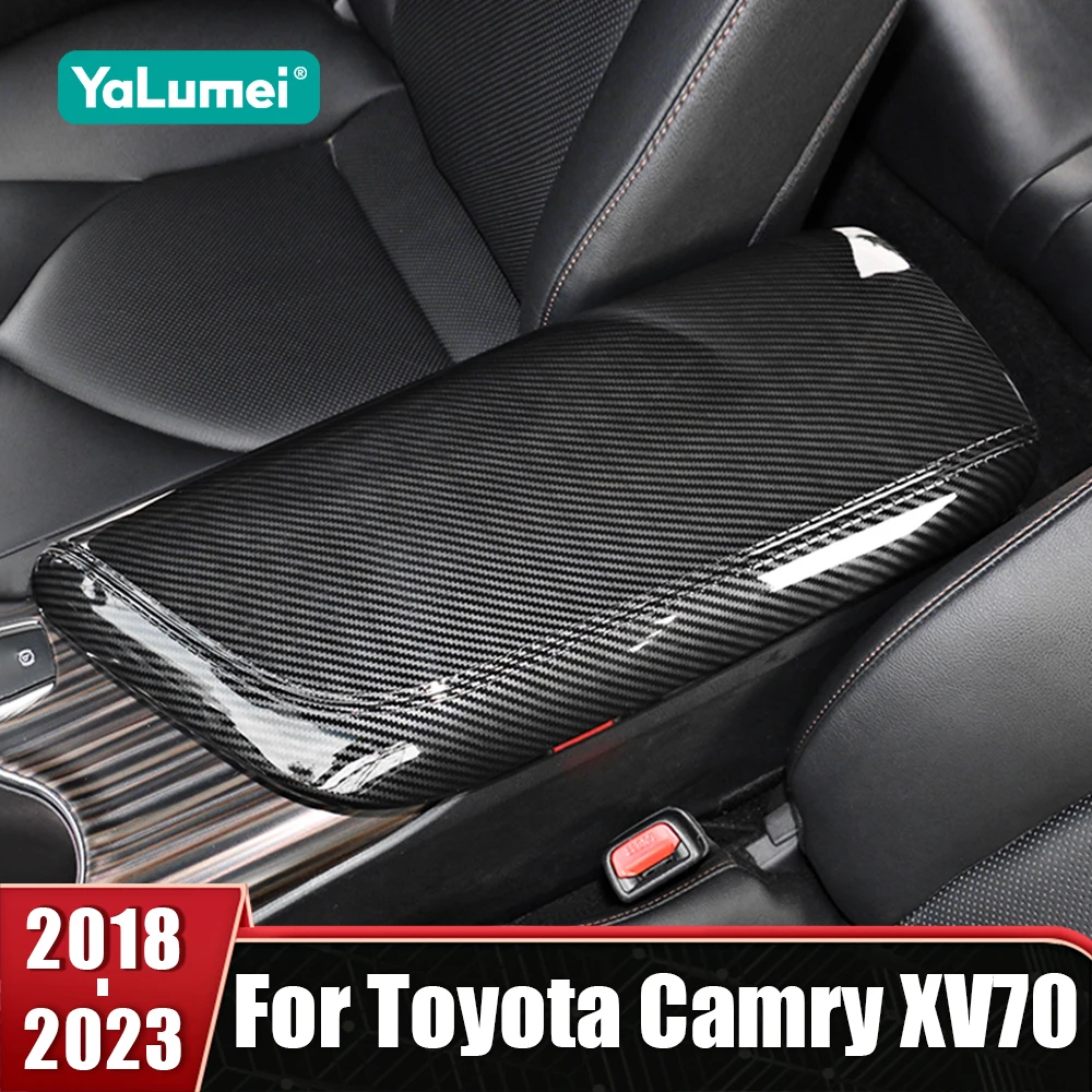

For Toyota Camry XV70 2018 2019 2020 2021 2022 2023 ABS Car Central Console Armrest Box Protective Cover Stickers Accessories