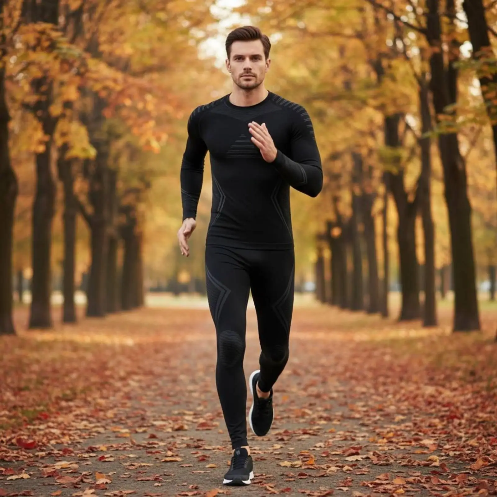 Ropa interior térmica de invierno para hombre, conjunto de capa base ajustada al cuerpo, ideal para esquiar, practicar snowboard y hacer ejercicio al aire libre.
