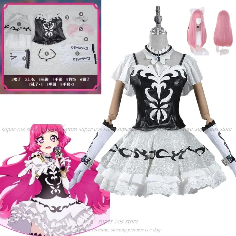 Anime Pripara Hojo Sophy Costume Cosplay Solami Sorriso Gonna bianca Uniforme Abito da principessa Donna Sexy Bellissimo vestito da festa di carnevale