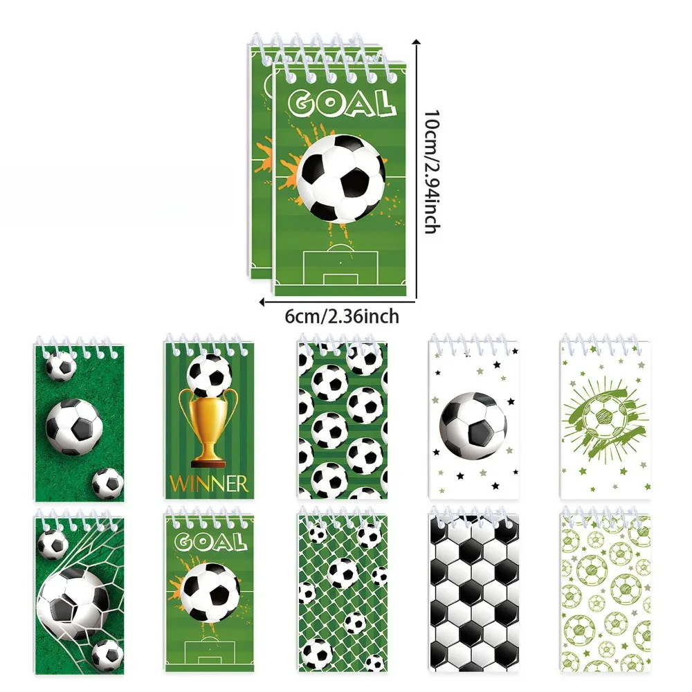 10/20 Stück Mini-Notizblöcke mit Fußball-Motiv für Fußballpartys, Karneval, Geburtstagsfeiern, Schule, Kindergarten, Partygeschenke, Preise – Detail 3