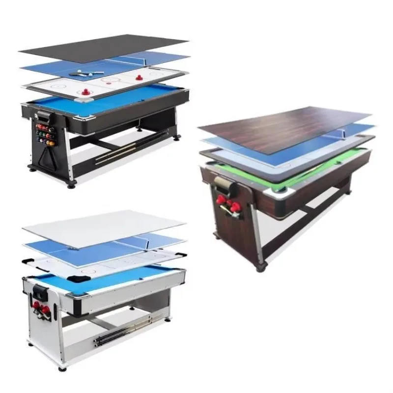 

Хит продаж: многофункциональный игровой стол 4-в-1 (7 футов) для снукера, бильярда, аэрохоккея и настольного тенниса