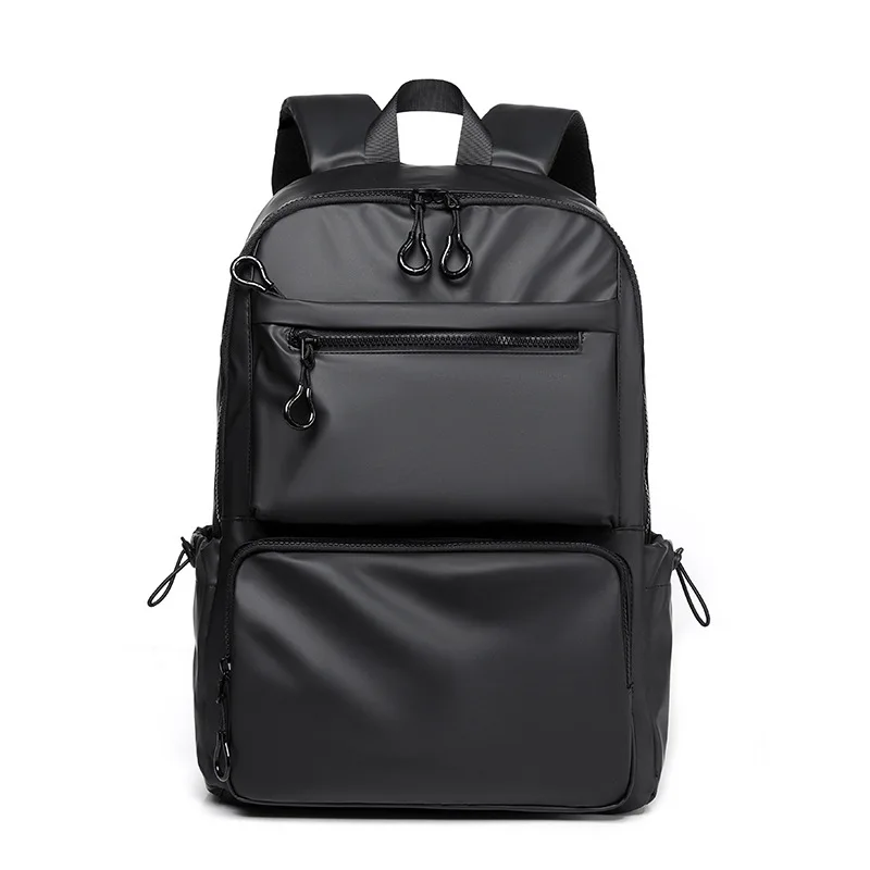 

A 14 Inch Men's Backpack Large Capacity Travel Leisure Solid Color Nylon Computer Backpack Fashion Men Women Students Schoolbag