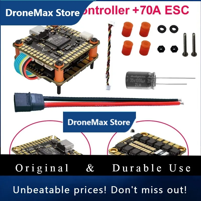 DroMaF4/F405 FC Flight Control 3-8S & 70A 4IN1 ESC Stack For Mark4 APEX XL FPV Frame Drone INAV