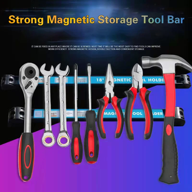 Heavy-duty Magnet Tool Bar Strip Rack,Magnetic Tool  Holder,Wrench Organizer Wall Mounted Storage Tool Bar Strip Rack Space-Save