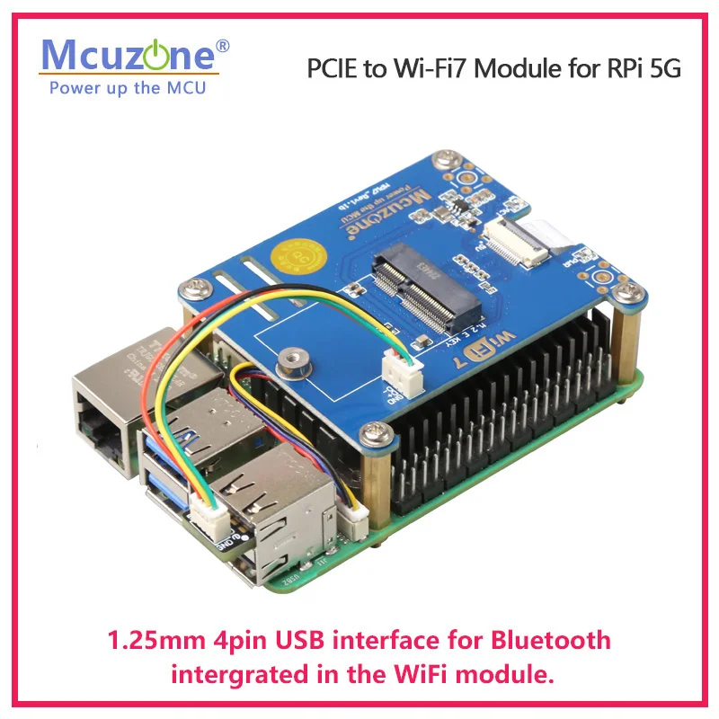 Imagem -05 - Pcie para M.2 E-key Wifi Hat com bt Suporte Be200wif6e Ax210ax200. Modelo: Mpw7 Google Coral Edge Tpu Hat Drive