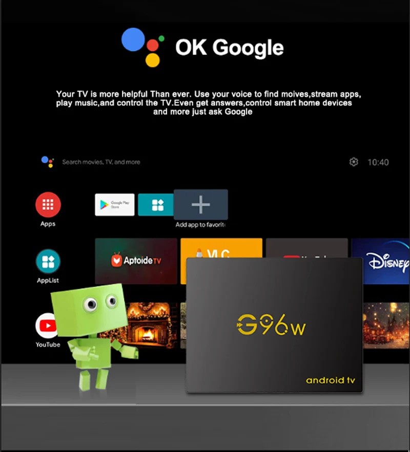 G96W Andriod13 Smart TV Box 4K DUAL 2.4G5G BT5.0 Google Assistant Netflix Youtube Amlogic S905W2 Quad Core 4GB128GB Multi Langua