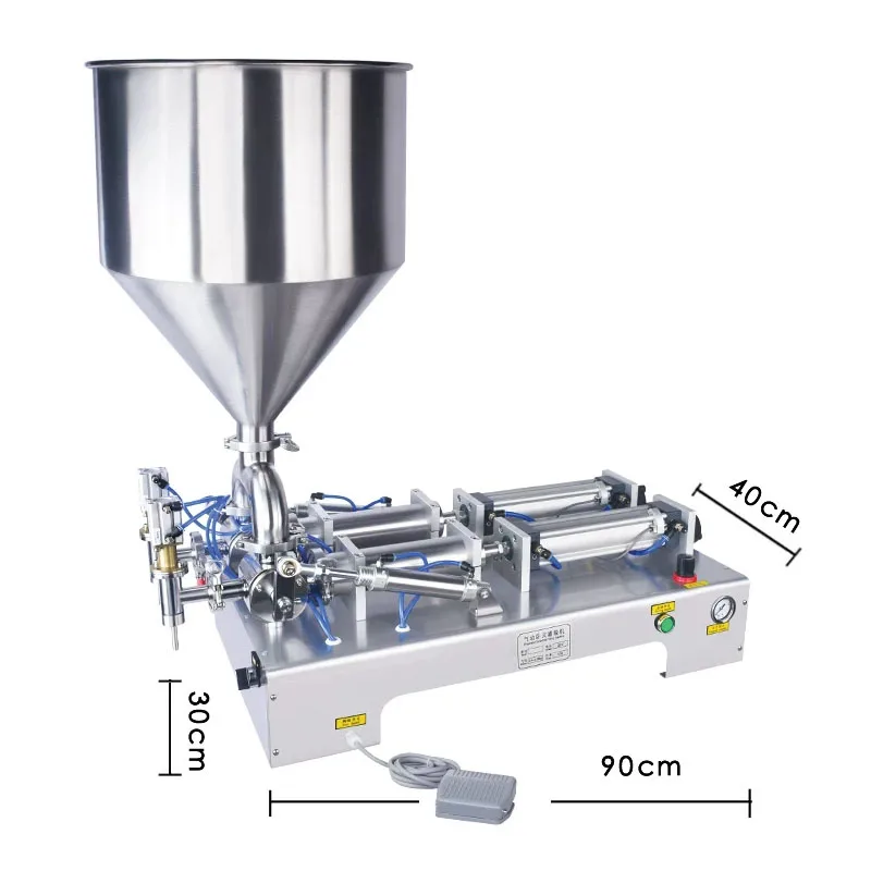 Double-headed Paste filling machine filling rotary valve quantitative filling and packaging equipment