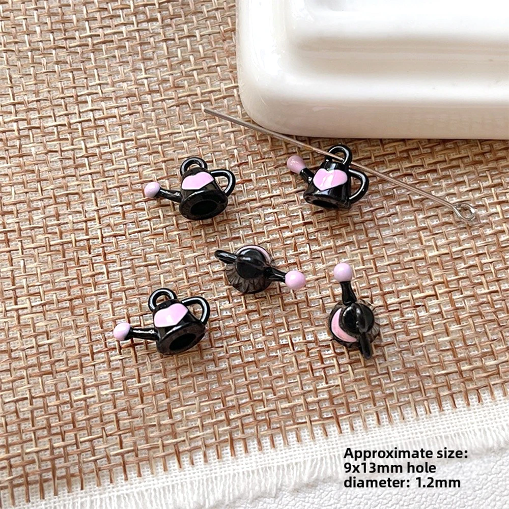Alloy Drip Oil Cute Coffee Bean Cup Tea Set Pendant DIY Makes Fashionable Jewelry Necklace Bracelet Accessories Materials