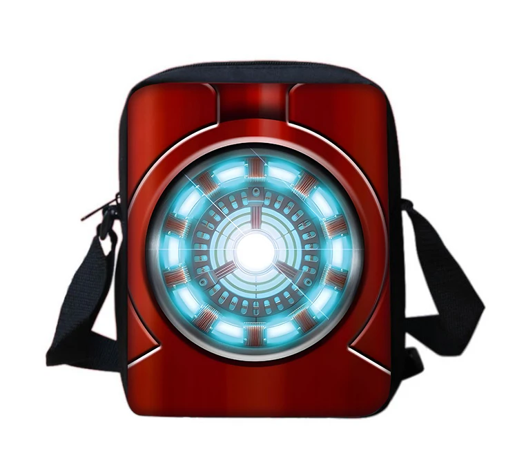 Cartoon Man M-Marvels Iron Boy Girls Printed Shoulder Messenger Bag Child Casual Handbag Men Women Phone Bag Shopping Bag