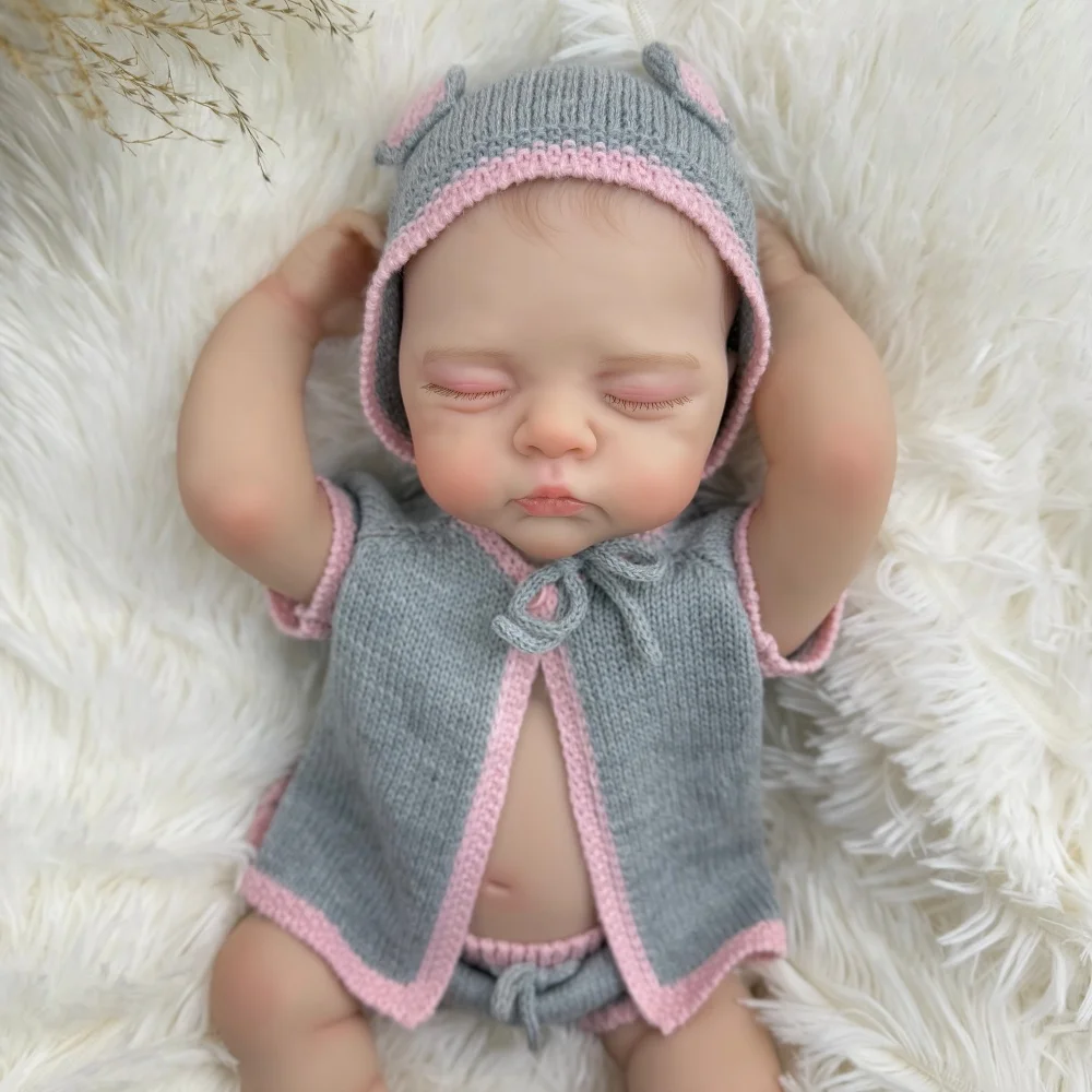 

Кукла-реборн BZDOLL реалистичная, 48 см, спящая, с 3D-кожей и полностью виниловым телом, модная кукла для подарка на день рождения