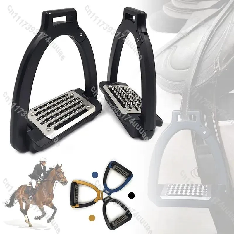 Anti Slip Safety Stirrups for Horse Riding Equestrian Training Pedals Protective Stirrup Irons Horseback Riding Accessories