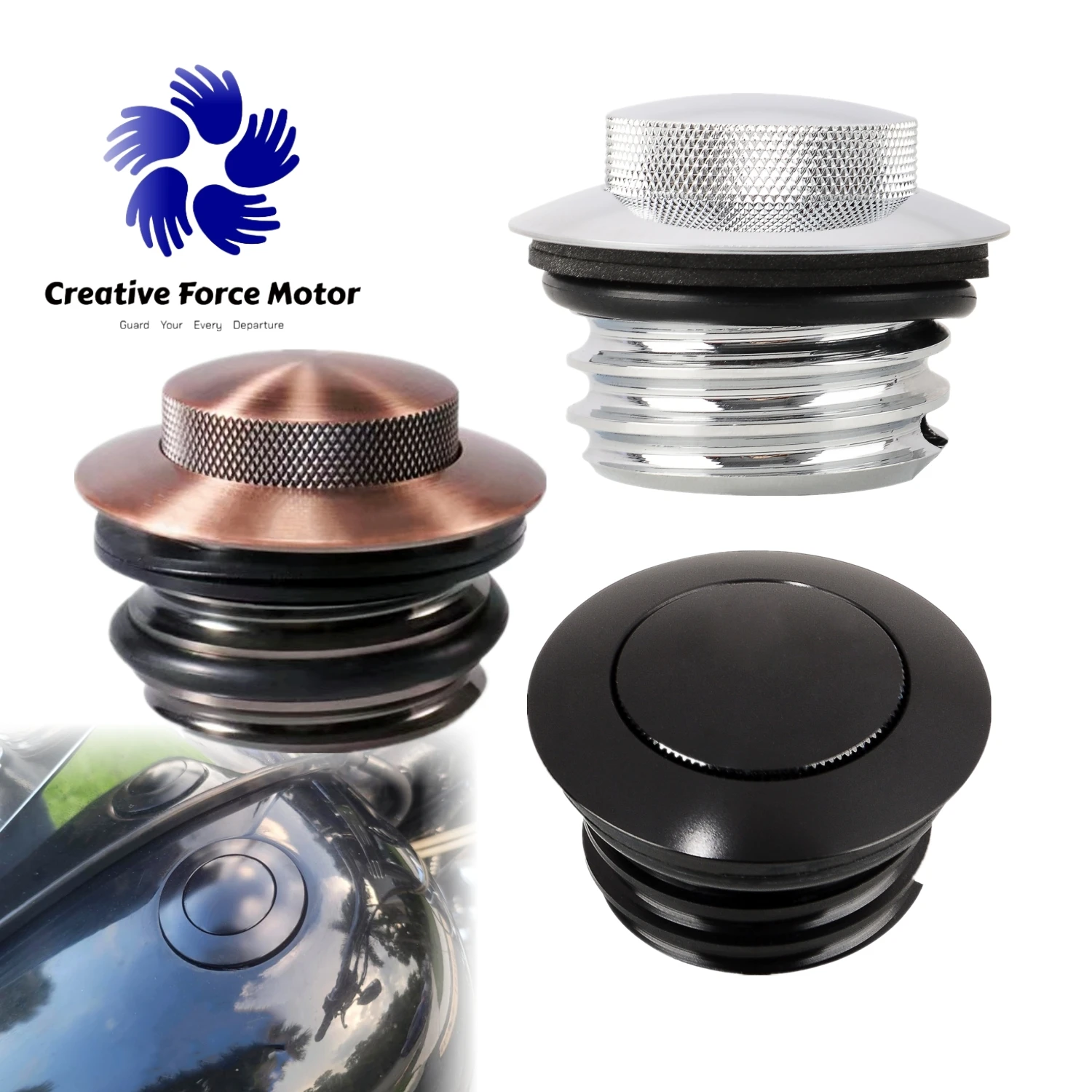 

Right-hand Thread Pop-Up Gas Cap Motorcycles Oil Fuel Tank Cover For Harley Touring 2008-2024 Sportster 1996-UP Dyna FXD Softail