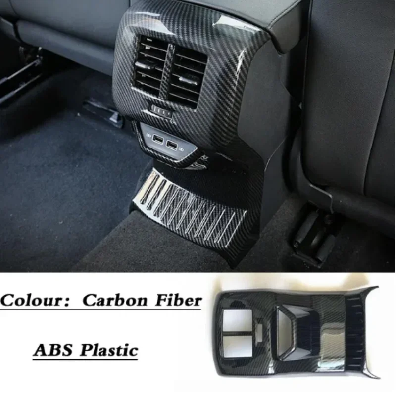 Carbon Fibre Armrest Storage Rear Upper Air Conditioning Outlet Vent Fit For Volkswagen VW T-ROC TROC Mk2 2018 2019 2020 Car Int