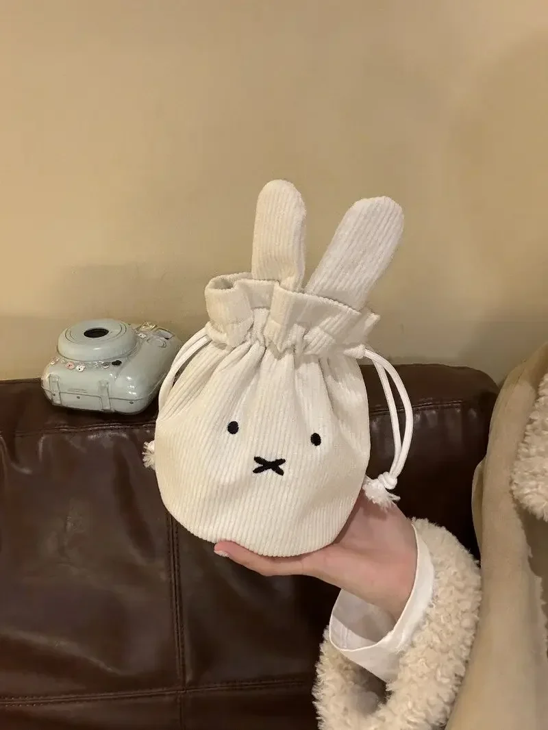Miffy Kawaii Cord-Taschen-Set, Niedliche Tragbare Aufbewahrungstasche mit Großer Kapazität, Kosmetiktasche mit Kordelzug, Süßes Geschenk, Auf Lager – Detail 7