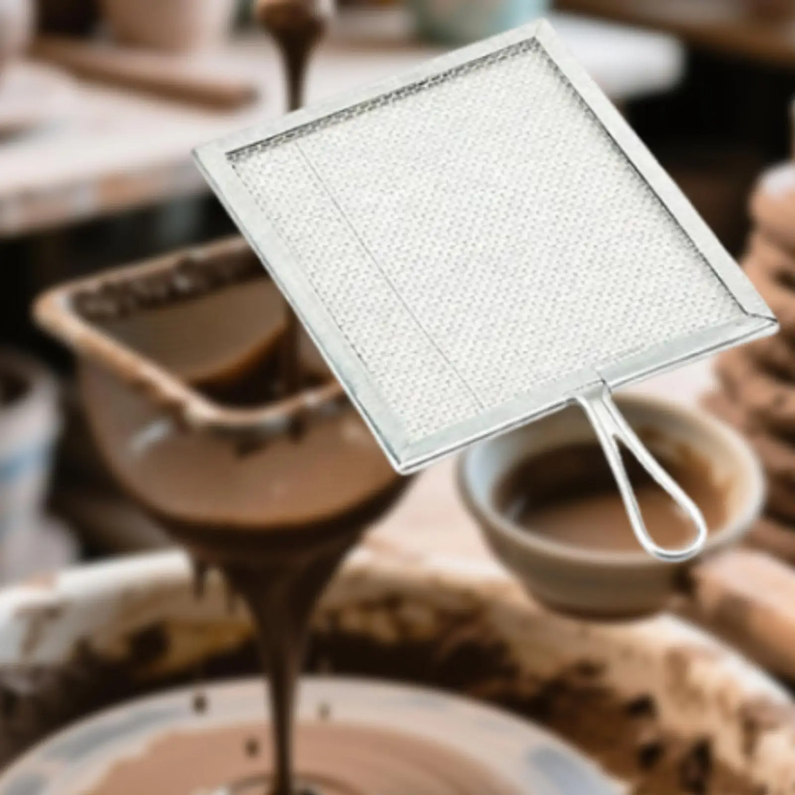 Clay Pottery Tools Ceramic Stainless Steel Mesh Strainer Sifter for Pigment Slip and Glaze Filtering