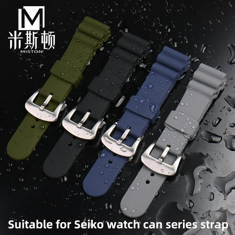 20/22mm For Seiko strap Abalone Diving Watch strap PROSPEX Coke Ring SRPA21J1 Clown Fish Curved Silicone Watch Band men parts