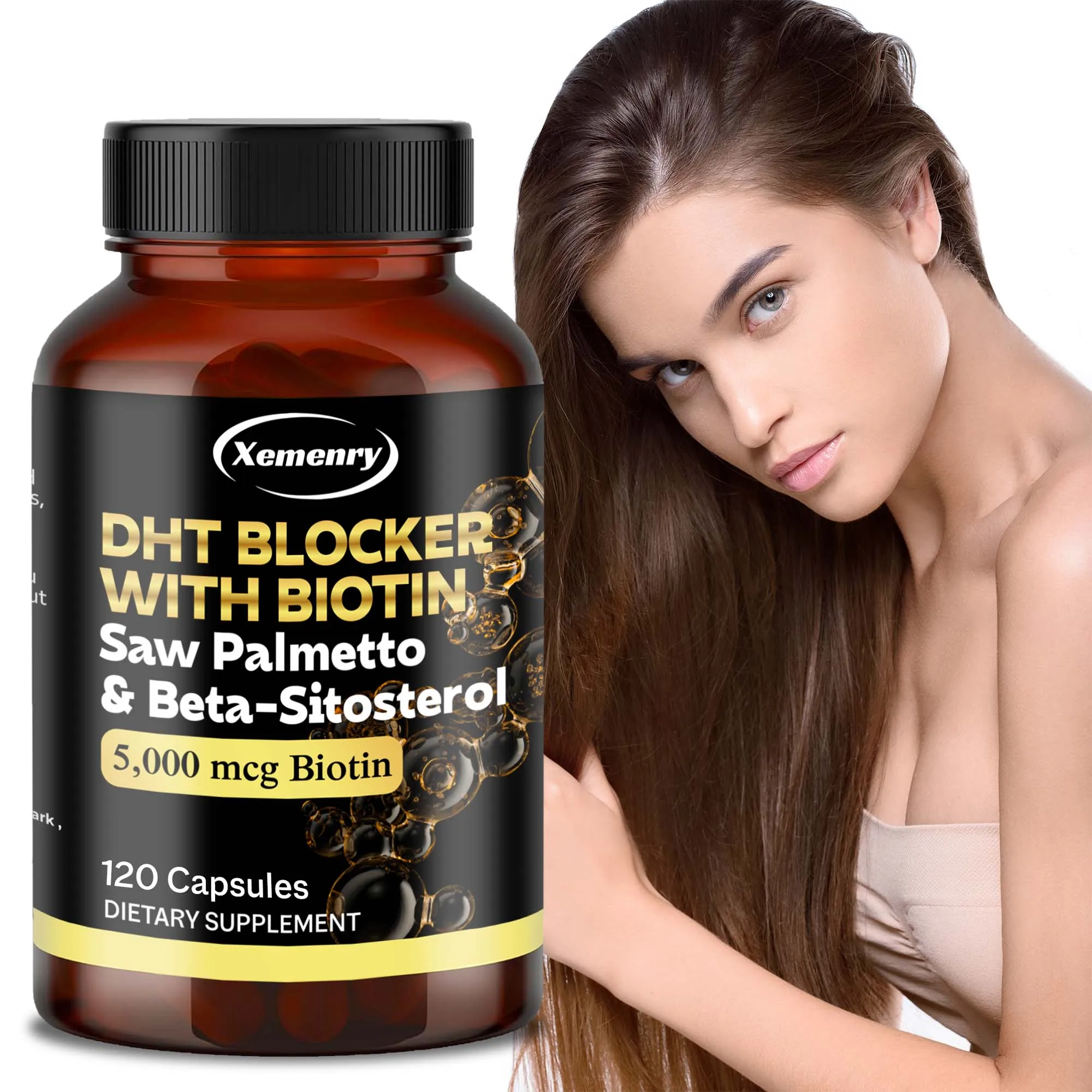 

Saw Palmetto Extract Capsules - Prostate Health,Blocker Hair Growth for Mens Help Urination Frequency Supple - 120 Capsules