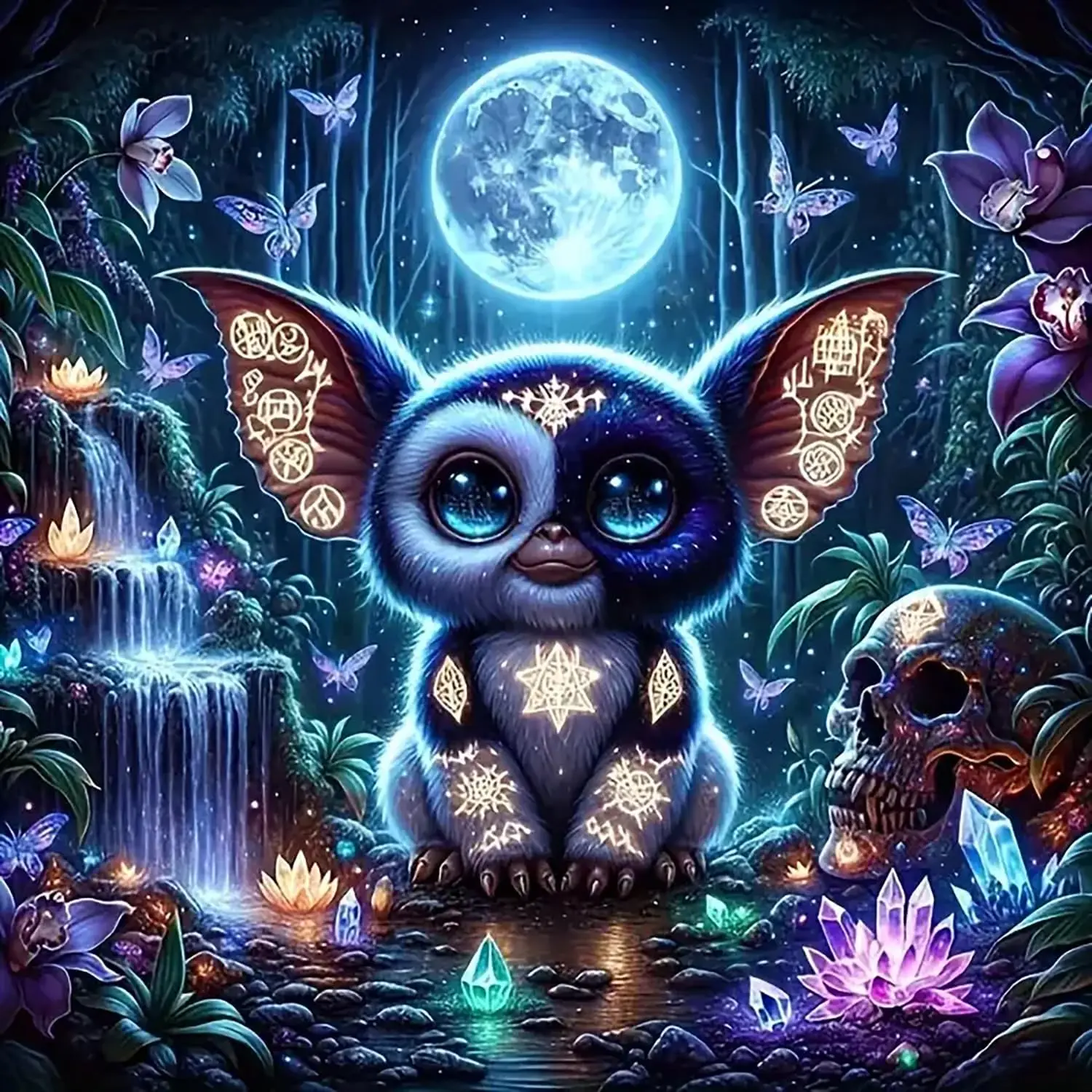 RUOPOTY Halloween Diamond Painting Skull Monster Full Square Round Drill Diamond Mosaic Diy Making Kits Gift
