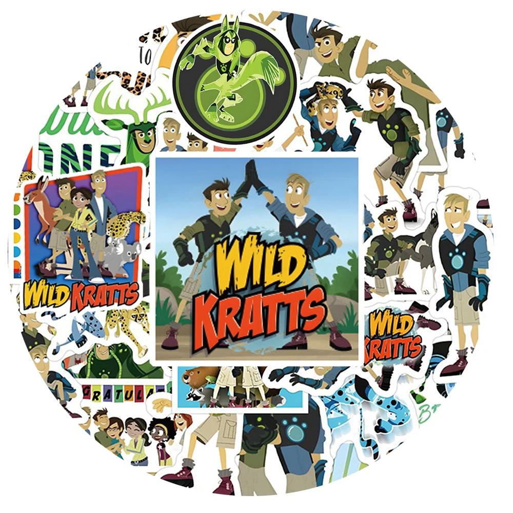 10/30/55 шт. Забавные анимационные стикеры Wild Kratts, милые мультяшные наклейки для телефона, скейтборда, багажа, ноутбука, аниме-стикеры оптом