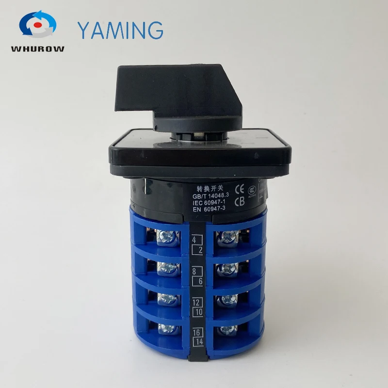 Yaming electric YMW26-32/4 32A 4 poles 3 position control motor circuit Universal changeover rotary knob cam switch