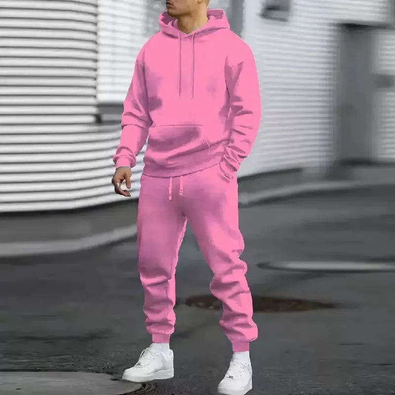 2026 popular two-piece men's sportswear jogging suit sportswear hooded sweatshirt zipper sweatshirt autumn and winter clothing
