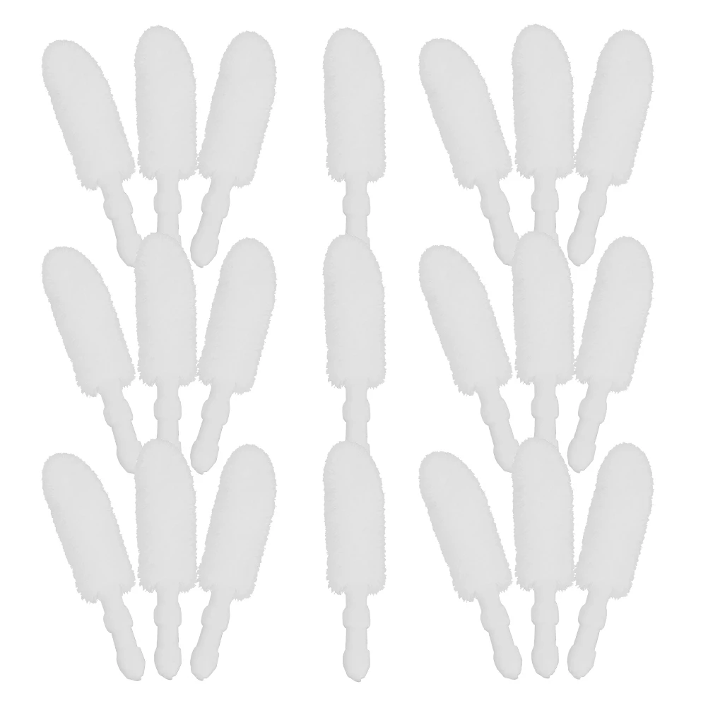 

500pcs Disposable Lip Brush Heads Soft Flocking Replacements Hygienic Makeup Tools White Lip Gloss Accessories
