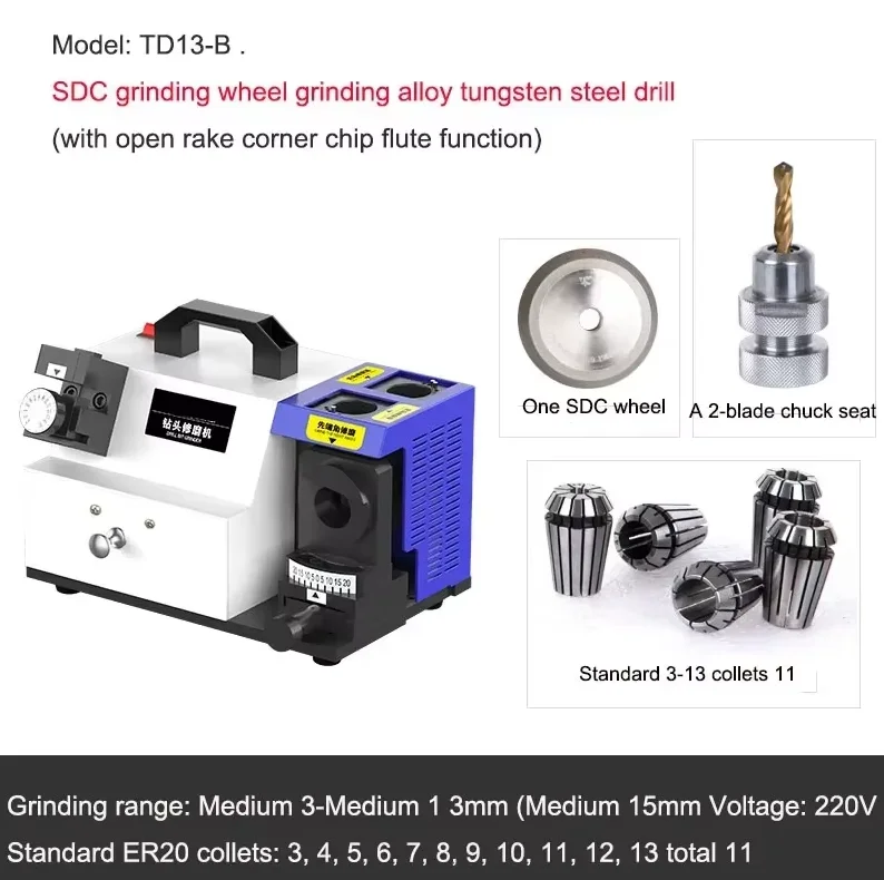220v Electric Drill Bit Grinder Bit Sharpener Bit Grinding Machine Repair Grinder Small Twist Drill Leigong Machinery