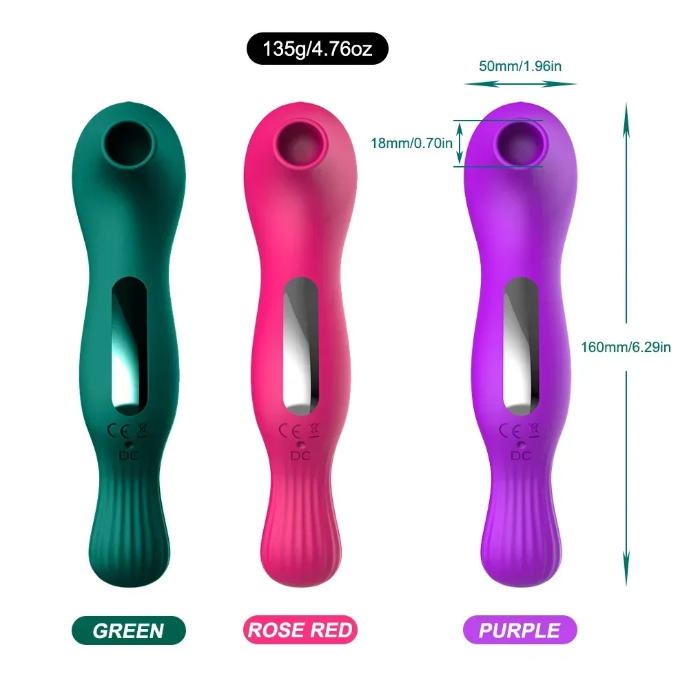 Vibrador de sucção poderoso para mulheres, ponto G, clitóris, estimulador de glande, massageador vaginal, sucção a vácuo, masturbação brinquedos