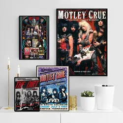 Popolare Band Motley-C-crues autoadesivo Art Poster Decoracion pittura Wall Art White Kraft Paper Home Decor