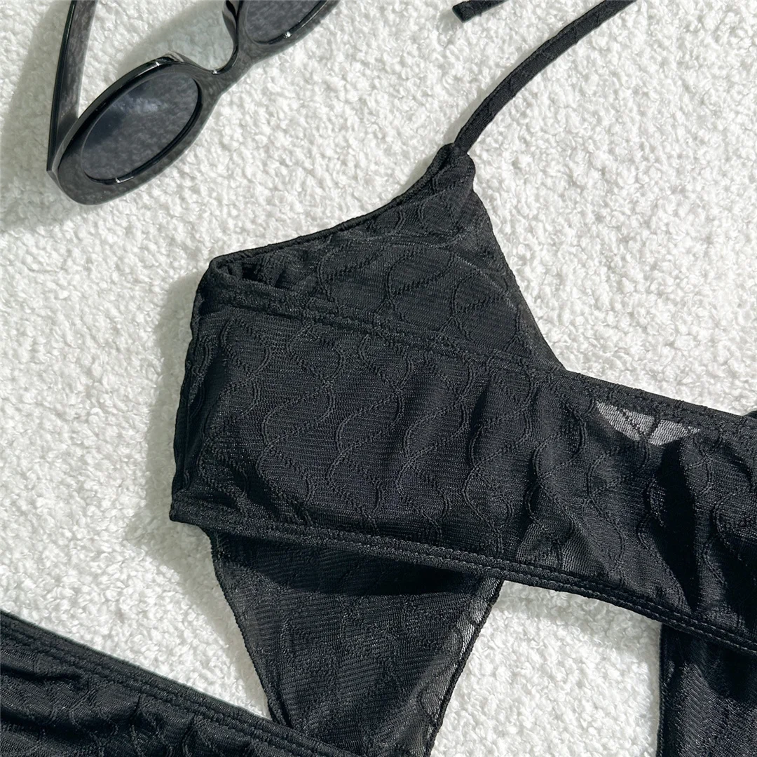 Mit Rock, Neckholder-Bikini, Damen-Badeanzug, dreiteiliges Bikini-Set, Damen-Badebekleidung, brasilianischer Badeanzug mit Polsterung, Badeanzug, Schwimmbekleidung V7071 – Detail 25