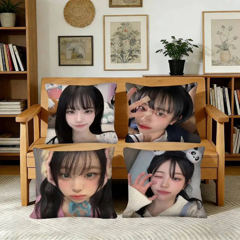 K-pop Idol QWER Chodan Pillow Case Fashion Square Pillowcase Bedroom Sofa Room Ins Decoration Leisure