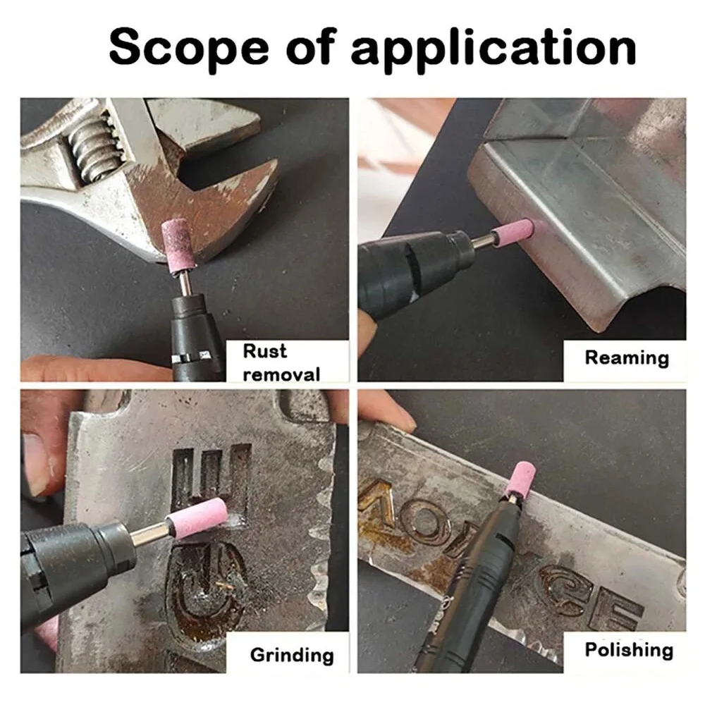 Rotary Grinding Stone Bits 3/4/5/6/8/10/12mm Abrasive Mounted Stone Sharpening Bit Set With 3mm Shank Fits for Rotary Tool