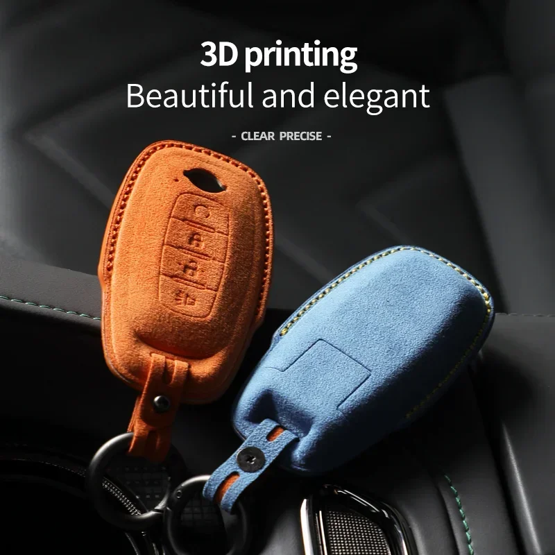 

Alcantara Car Key Case Cover Shell For Nissan X-trail T33 Qashqai J12 Teana Altima Ariya Juke Kicks Sakura 2023 2024