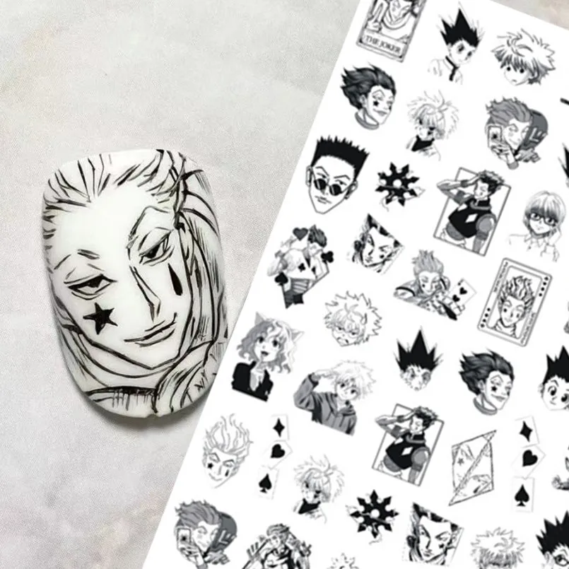 

newest series TSC-275-290 hunters 3d nail art stickers decal template diy nail tool decorations
