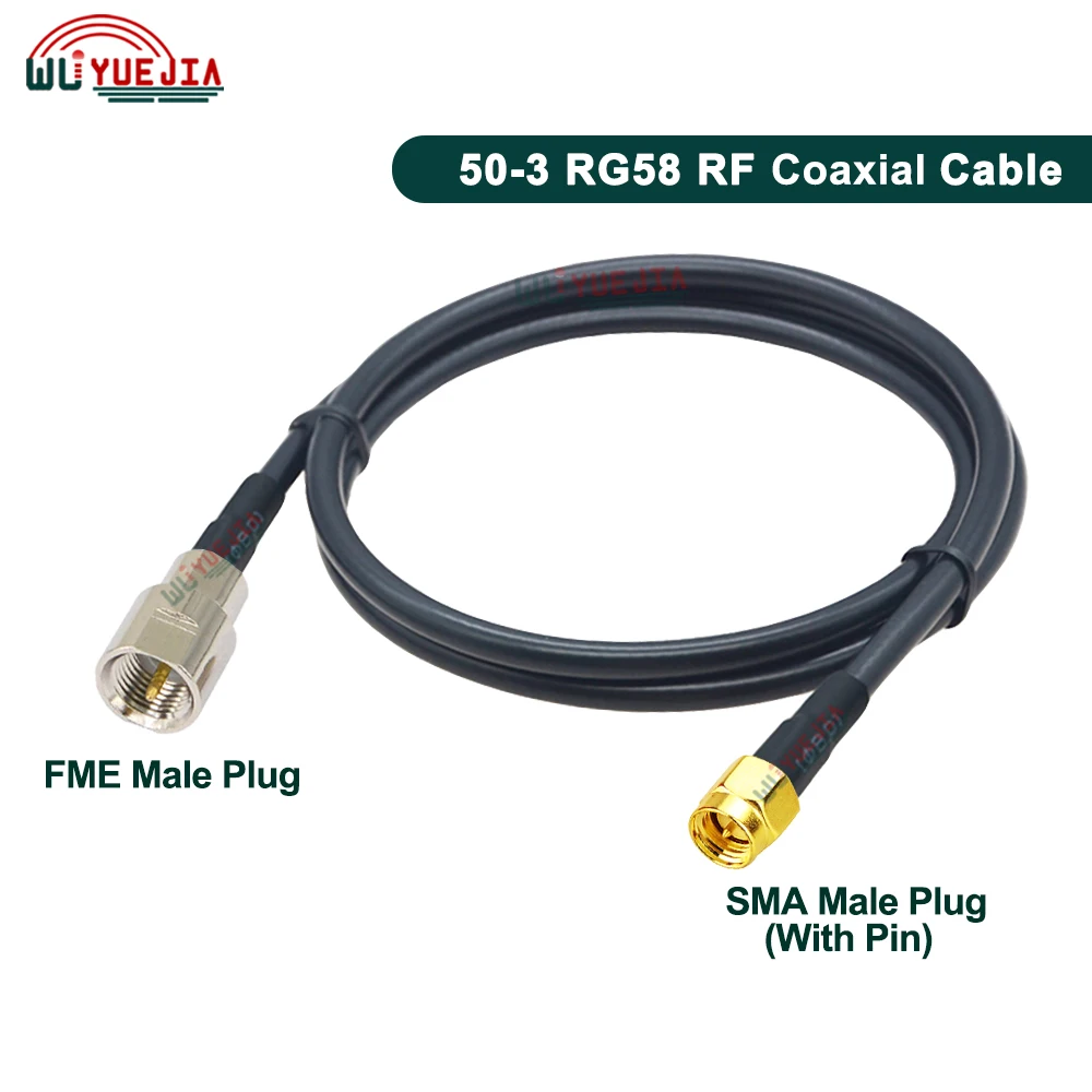 0.1~20 Meters RG-58 RF Cable FME to SMA Type Connector FME Male Plug to SMA Male or Female Jack RP-SMA RG58 Coax Extension Cable