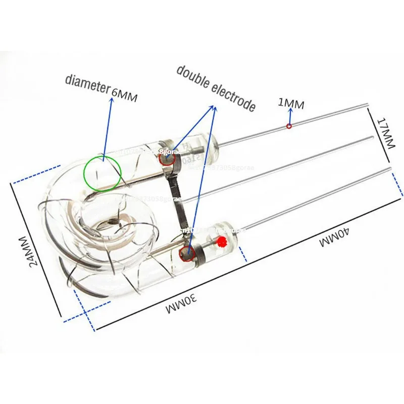 Frequency flash instrument spiral bipolar lamp tube  HM0647 power 16WS static imager