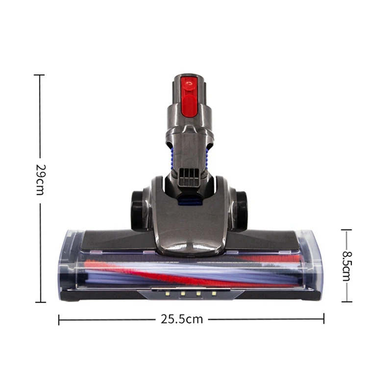 T83C-2X Floor Head Roller Brush For Dyson V7 V8 V10 V11 Vacuum Cleaners Parts Rotatable Vacuum Attachment