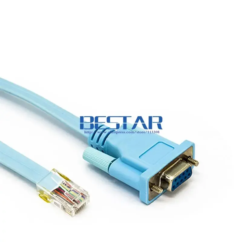 RS-232 RS232 DB9 إلى RJ45 RJ-45 كابل وحدة التحكم في توجيه الشبكة التسلسلية 1.8 متر 6FT لأجهزة توجيه ومفاتيح Cisco Huawei