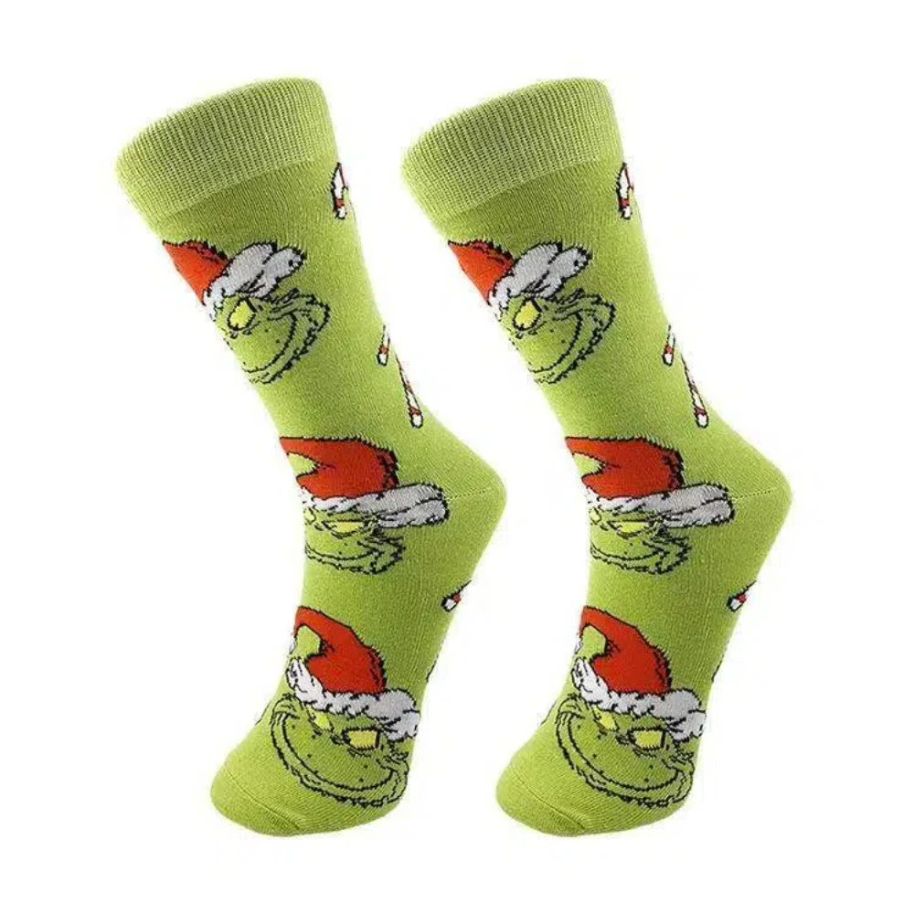 4 Paar zufällige, modische und lustige Damen-Baumwoll-Cartoon-Graffiti-Hohe Socken, Paar-Hip-Hop-Street-Sportsocken von hoher Qualität – Detail 6