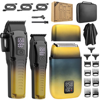 RESUXI 977 New 8500RPM Professional Hair Clipper + Electric Shaver Set for Barber Men's Hair Trimmer Shaver Hair Cutting Machine
