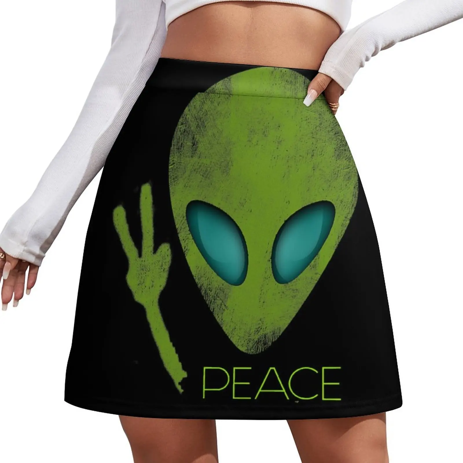 

Alien Peace крутые Забавные милые мини-юбки НЛО летние платья для женщин 2024 кавайная одежда