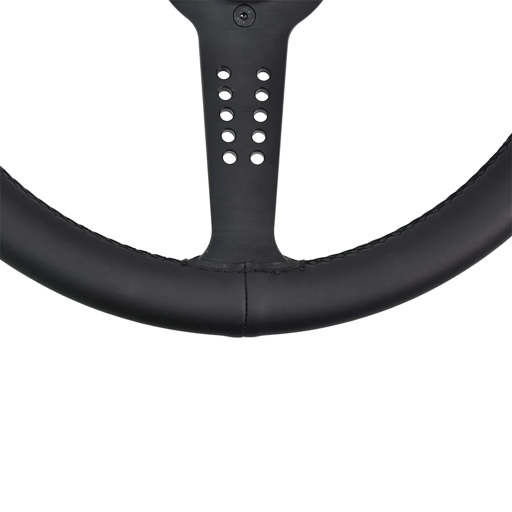 14 Inch Mono2026 Black Edition Genuine Leather Steering Wheel view 4