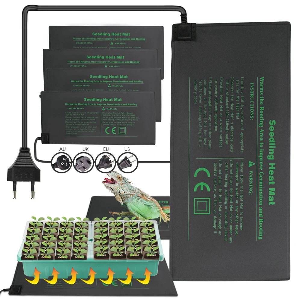 110V/220V Garden Nursery Cultivation Growth Heating Mat for Indoor Winter Plants Seeds Germinate Constant Temperature Warmth Pad