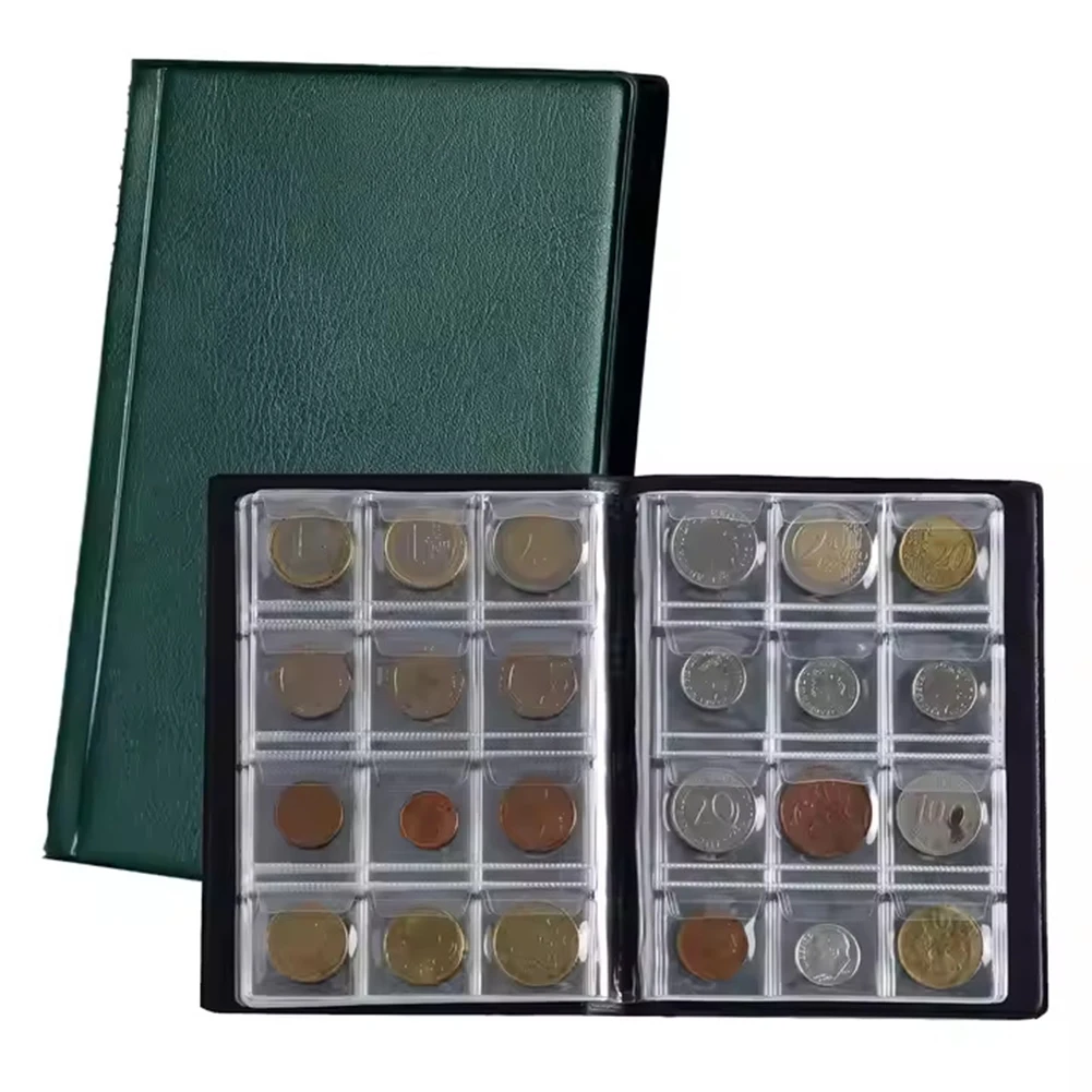 120 Pockets Coin Collection Booklet Transparent PVC Leather Inner Page Album Commemorative Coin Collection Book For Collectors