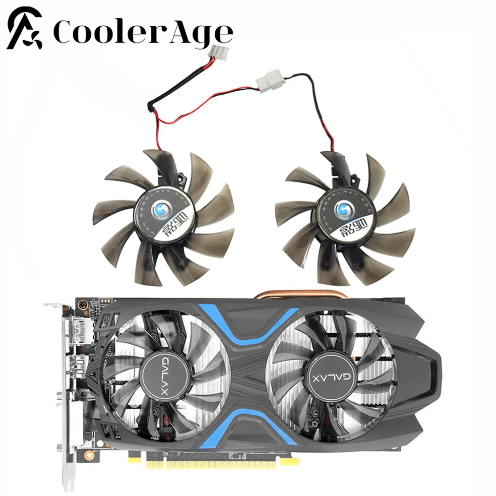 For Galax GeForce Galax GeForce GTX 1060 1050 OC GA82O2H-2Wire T129215SU-4Wire Replacement Graphics Card GPU Fan