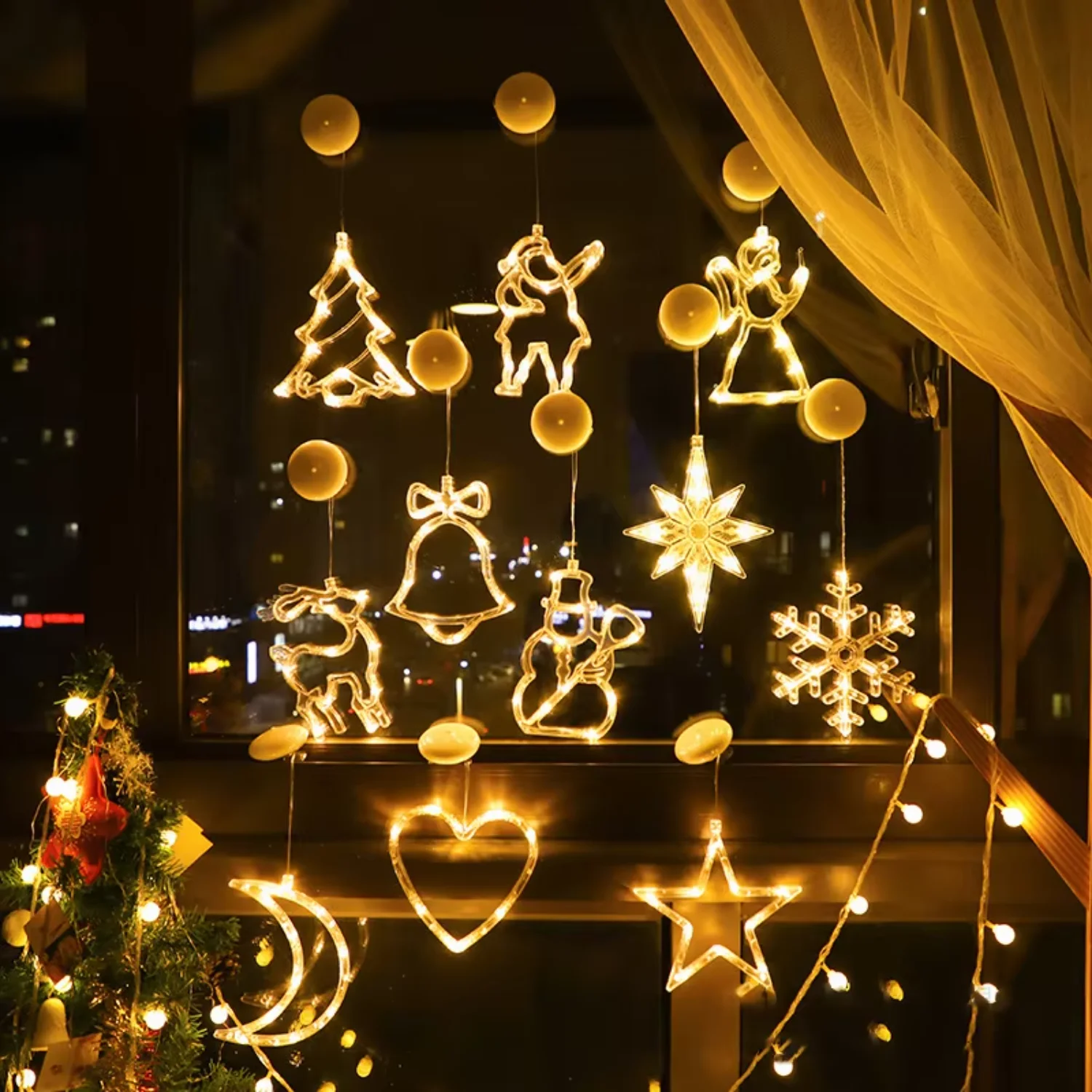 

Light String Suction Lamp Hanging Led Color Light for Christmas Tree