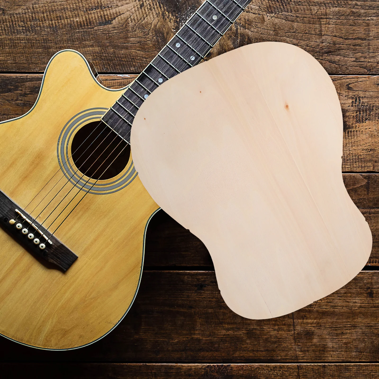 

2 Pcs Guitar Board Diy Headplate Splint Accessories Repair Wood Gourd Electric Panel Type